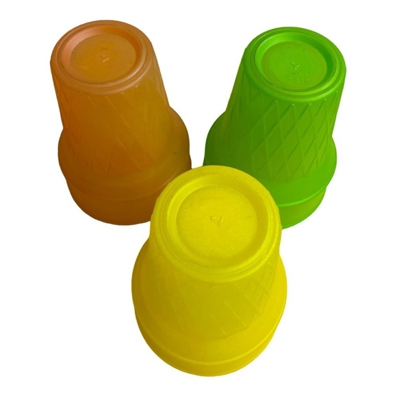 Vintage Libbey Frosted Ice Cream Cone Design Glasses/Cups - Picture 3 of 5